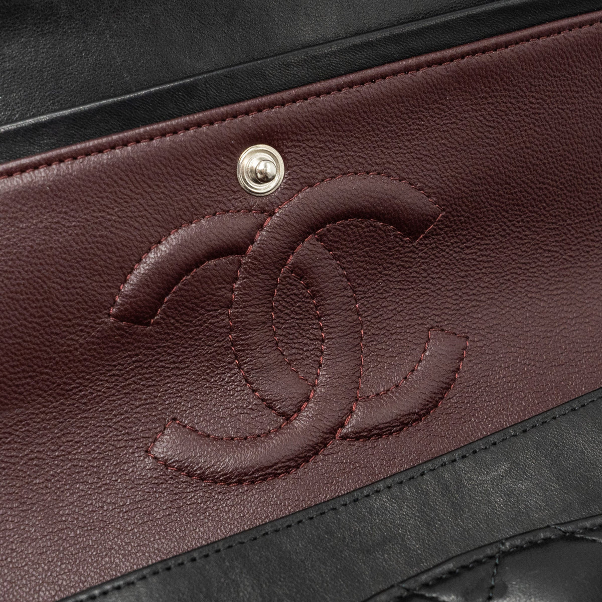 Chanel medium classic double flap bag lambskin black SHW