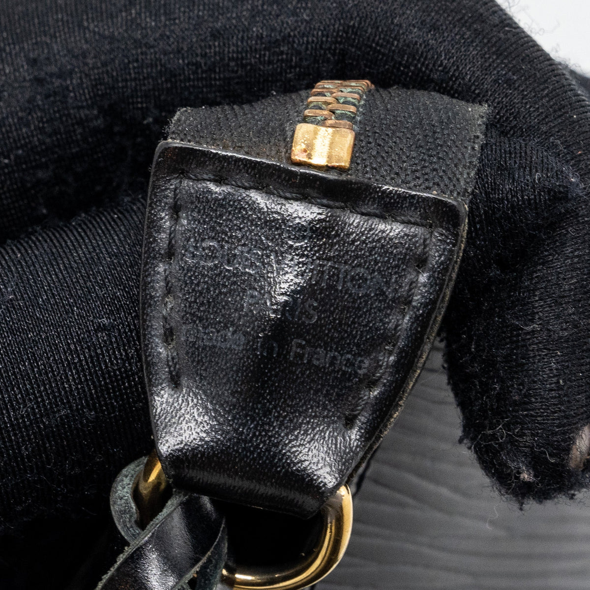 Louis Vuitton pochette accessories epi leather black SHW