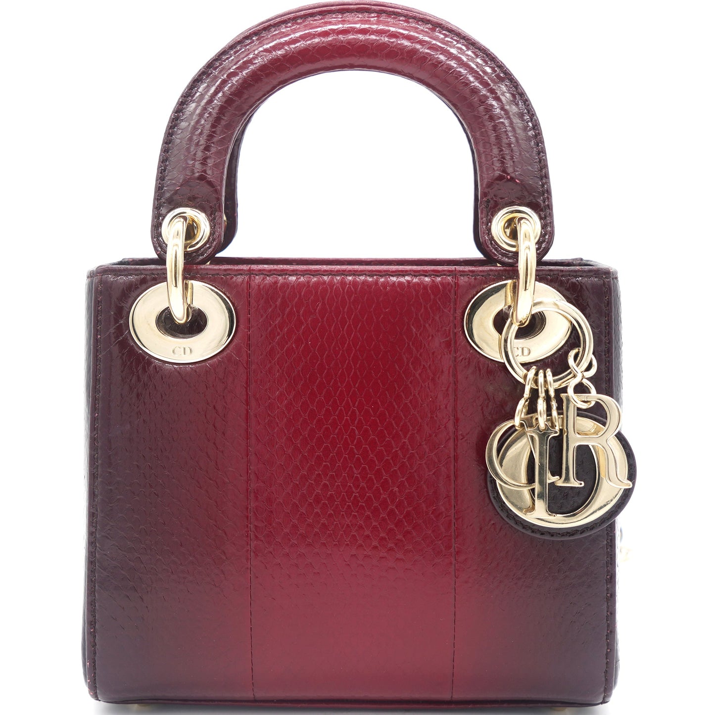 Dior Python Mini Lady Dior Bag Red
