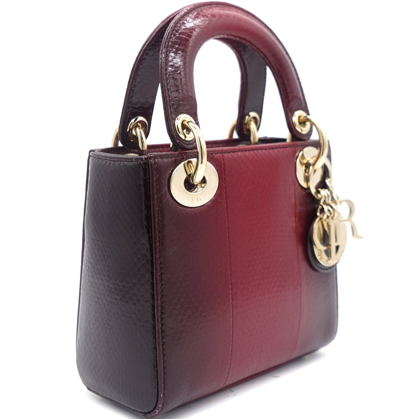 Dior Python Mini Lady Dior Bag Red