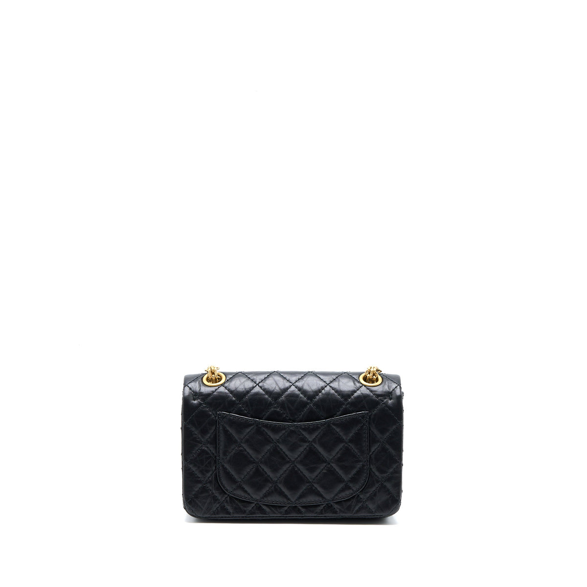 Chanel Mini Reissue 2.55 Flap Bag Aged Calfskin Black Brushed GHW (Microchip)