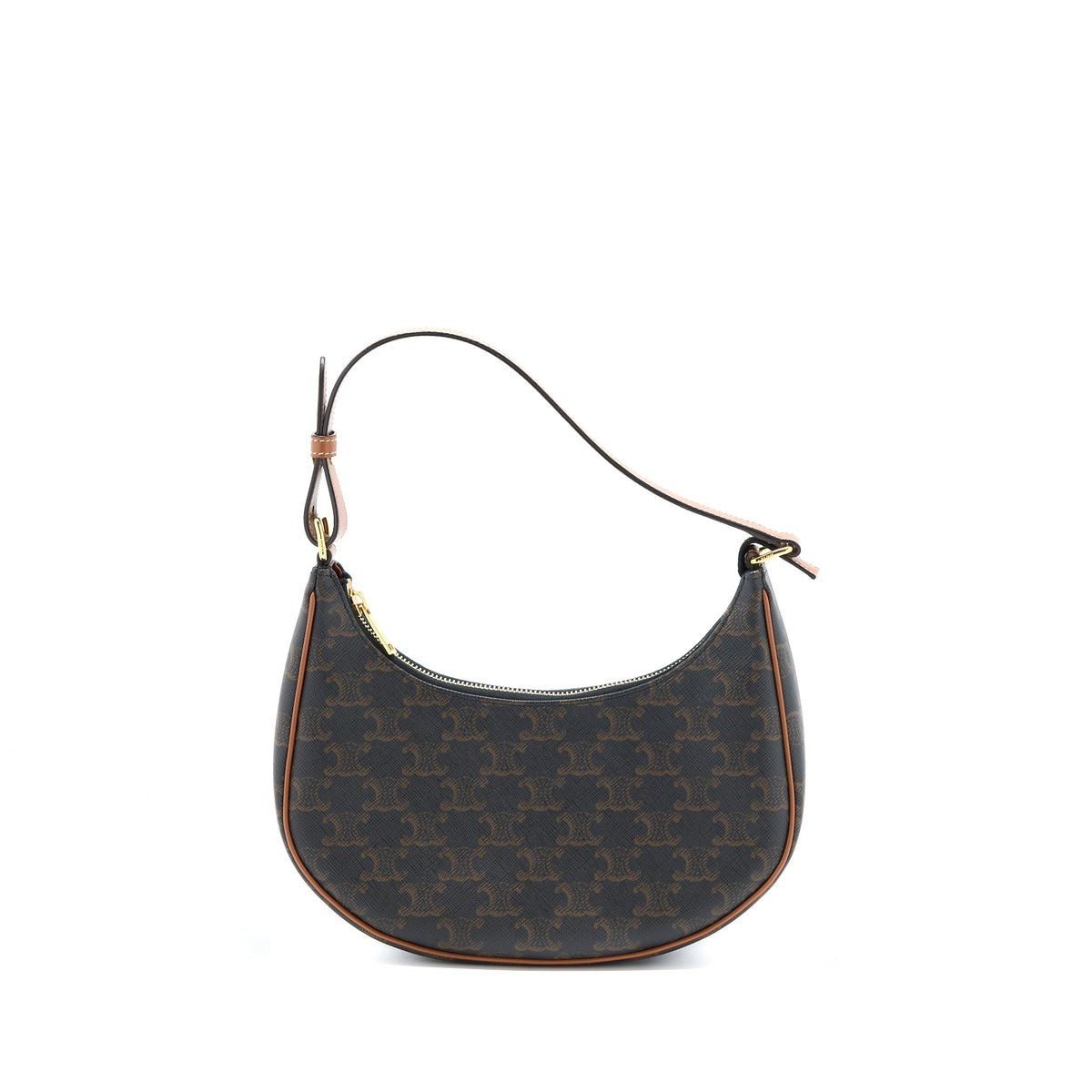 Celine Ava Bag In Triomphe Canvas And Calfskin Tan