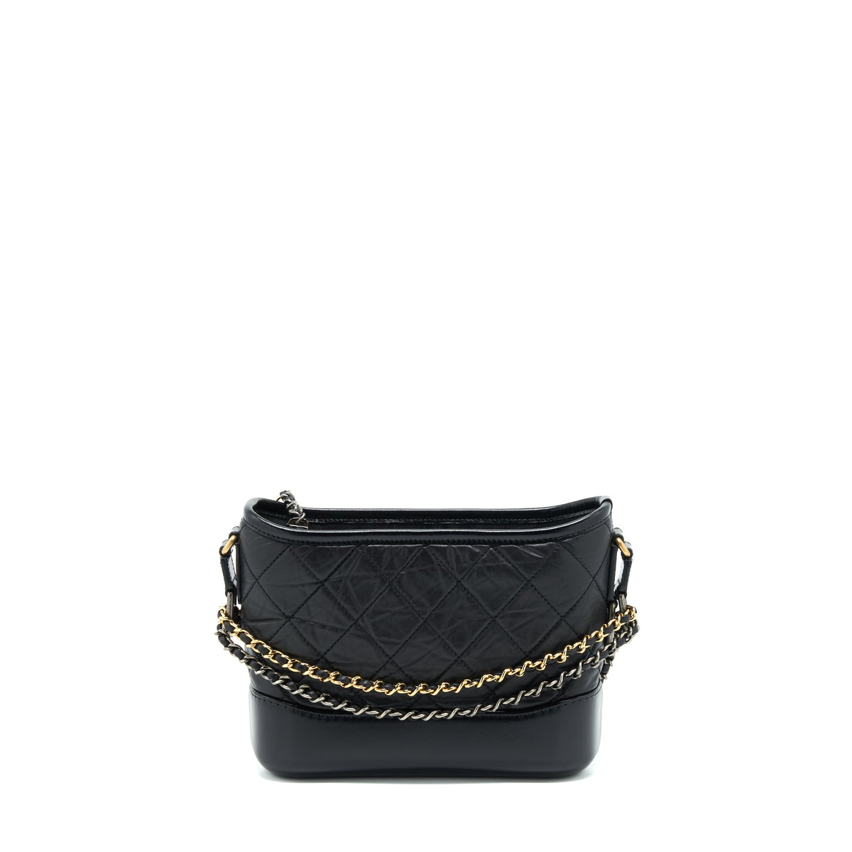 Chanel Small Gabrielle Hobo Bag Calfskin Black With Multicolour Hardware