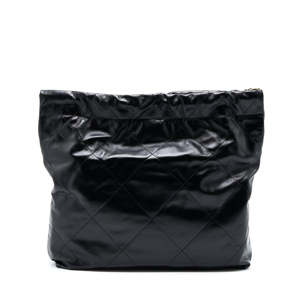 Chanel Medium 22 Bag Shiny Calfskin Black GHW (Microchip)