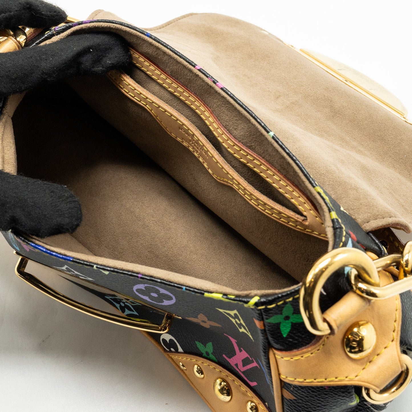 Louis Vuitton Vintage Shoulder Bag Black/Multicolour Monogram Canvas GHW