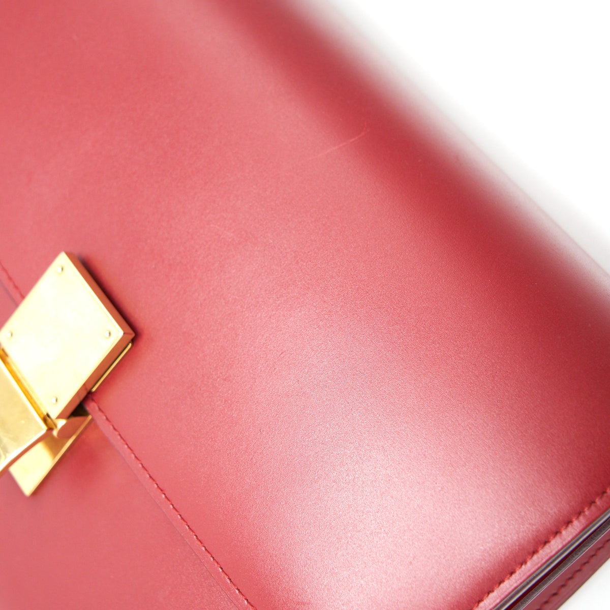 Celine Medium Classic Bag Red with GHW