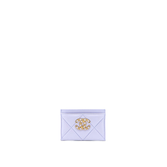 Chanel 19  Holder Lambskin Light Purple GHW