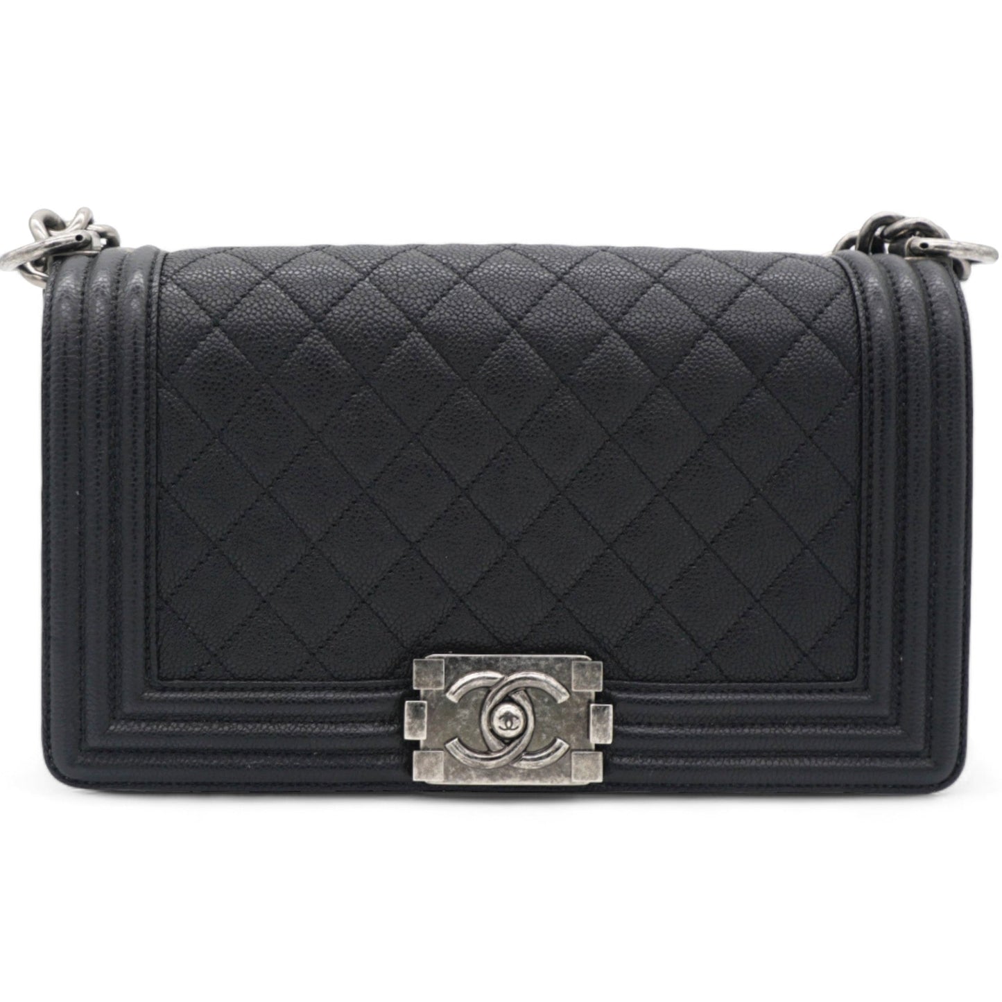 Chanel Caviar Quilted Medium Boy Flap Black