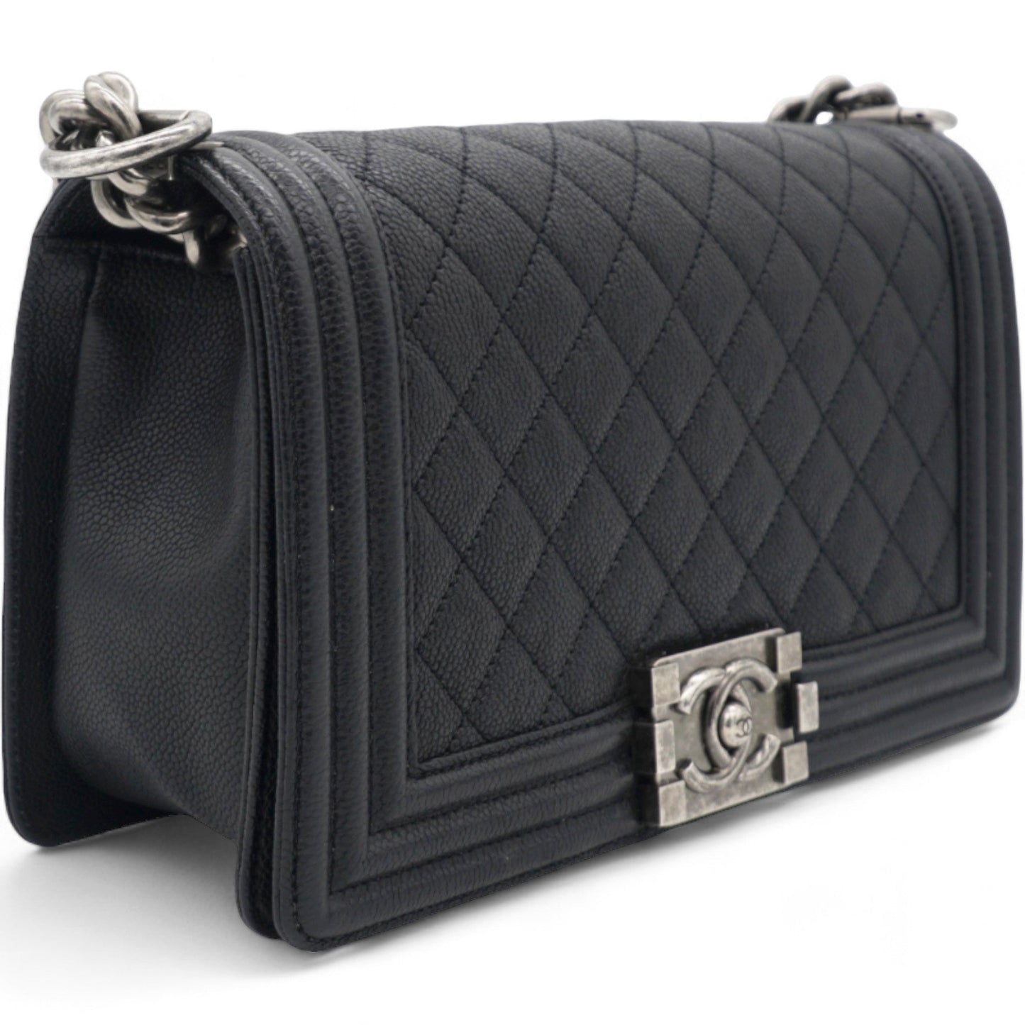 Chanel Caviar Quilted Medium Boy Flap Black