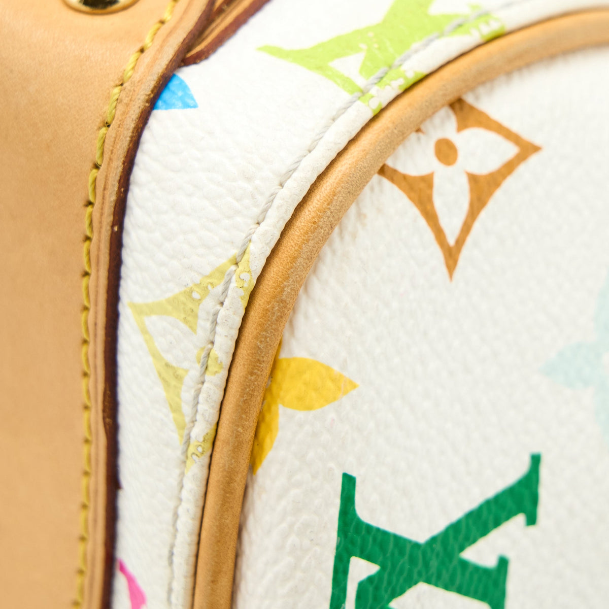 Louis Vuitton Vintage Bowling Bag Monogram Canvas White/Multicolour GHW