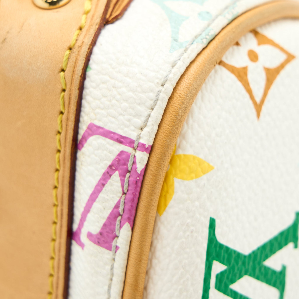 Louis Vuitton Vintage Bowling Bag Monogram Canvas White/Multicolour GHW