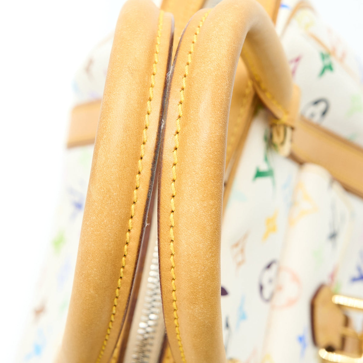 Louis Vuitton Vintage Bowling Bag Monogram Canvas White/Multicolour GHW