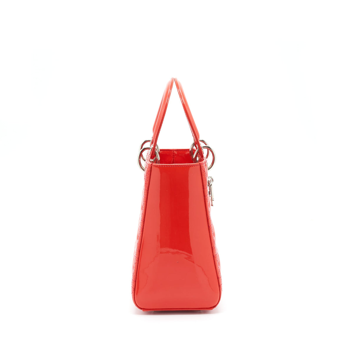 Dior Medium Lady Dior Patent Red SHW