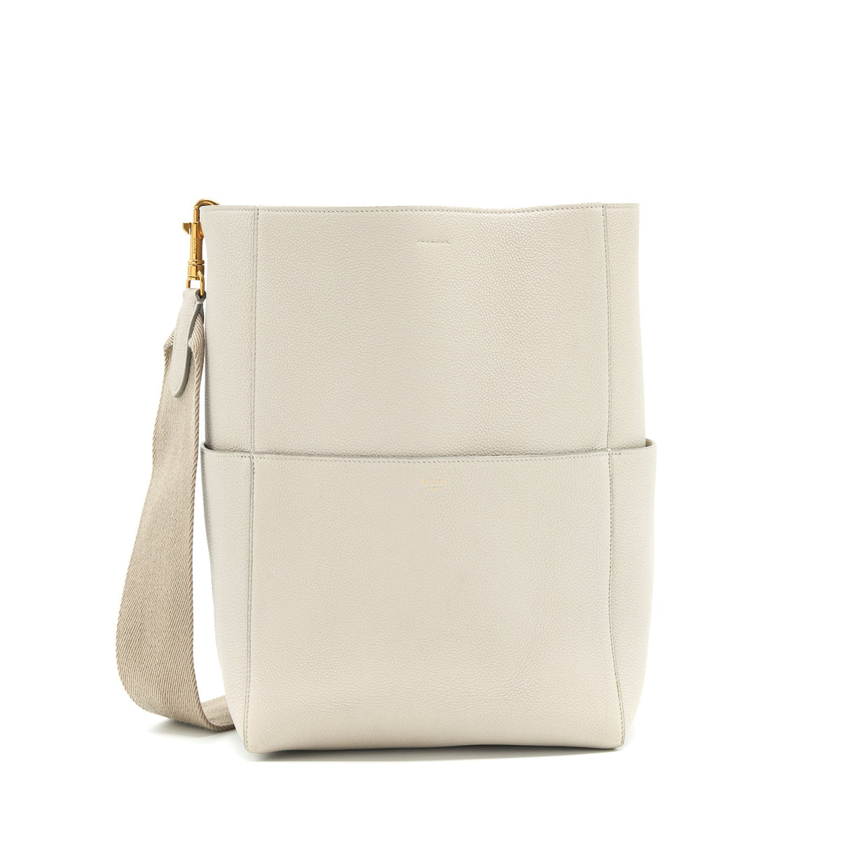 Celine Sangle Bucket Bag Grained Calfskin Clay GHW