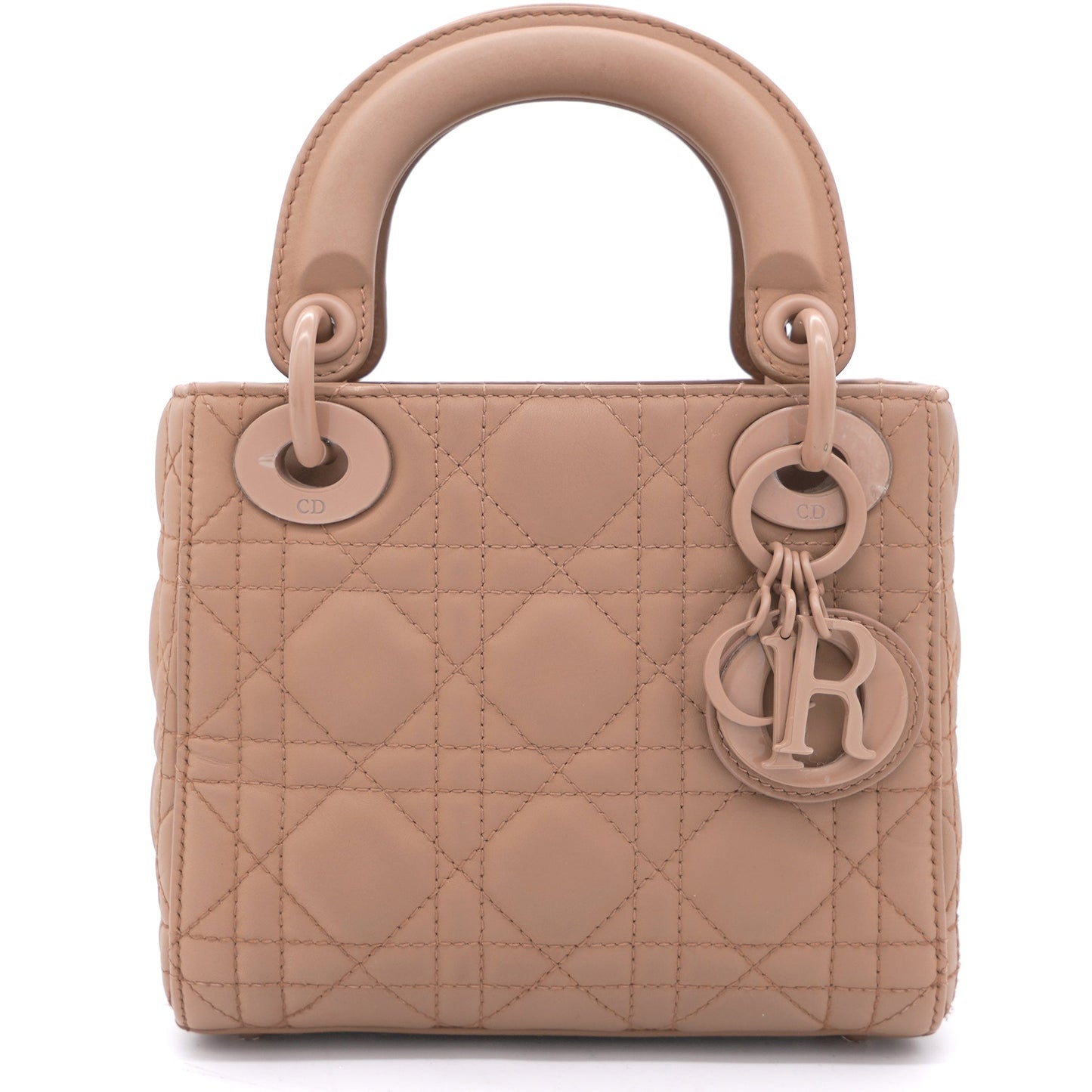 Dior Ultra Matte Calfskin Cannage Mini Lady Dior Light Beige