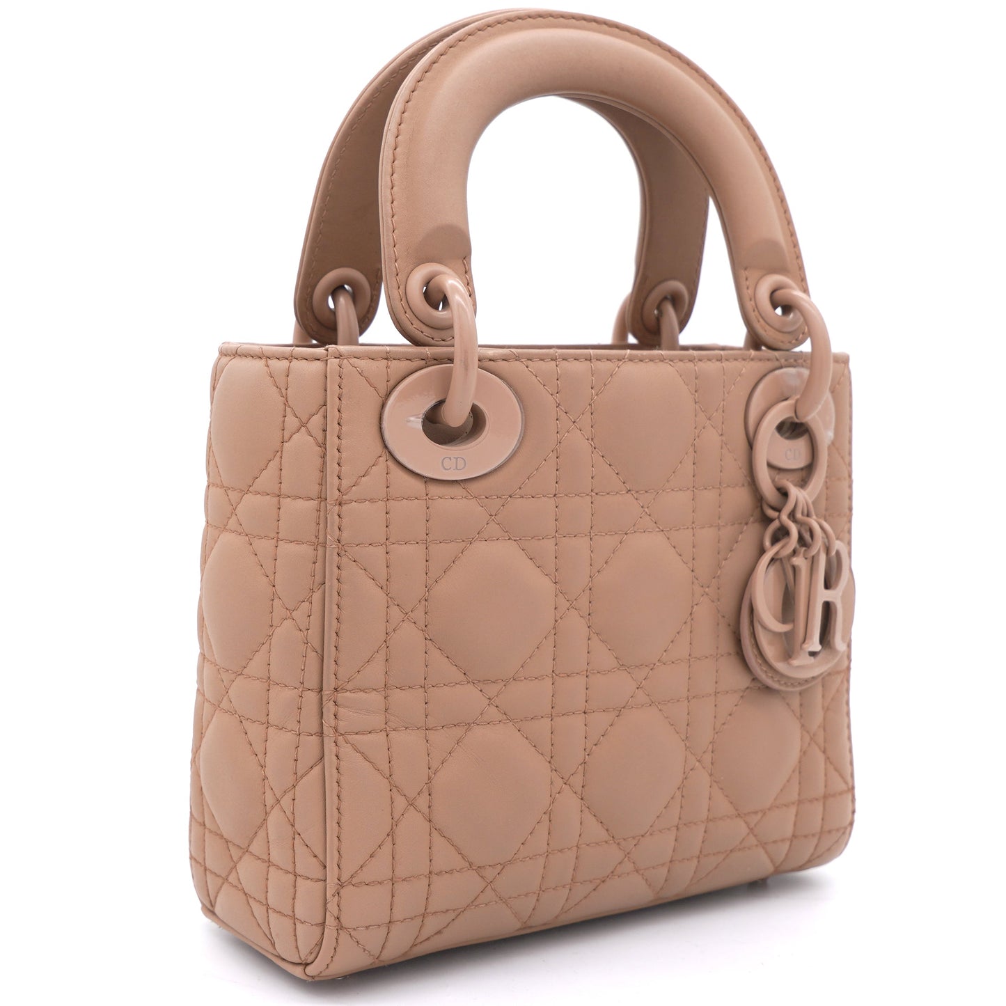 Dior Ultra Matte Calfskin Cannage Mini Lady Dior Light Beige