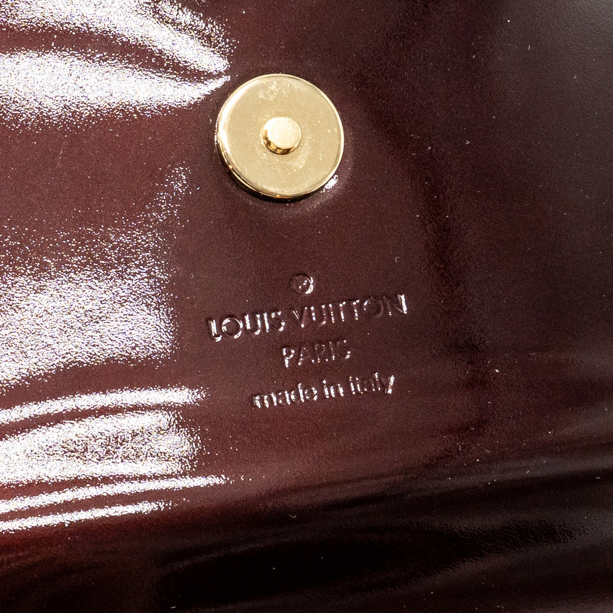Louis Vuitton sobe clutch patent leather dark purple GHW