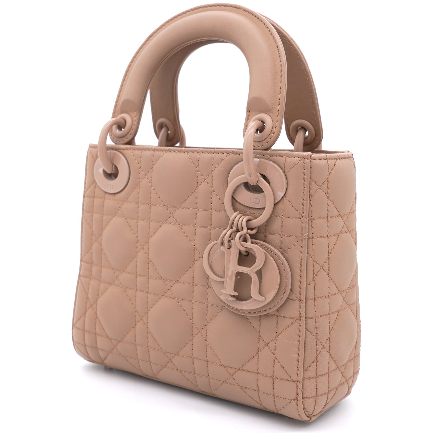 Dior Ultra Matte Calfskin Cannage Mini Lady Dior Light Beige