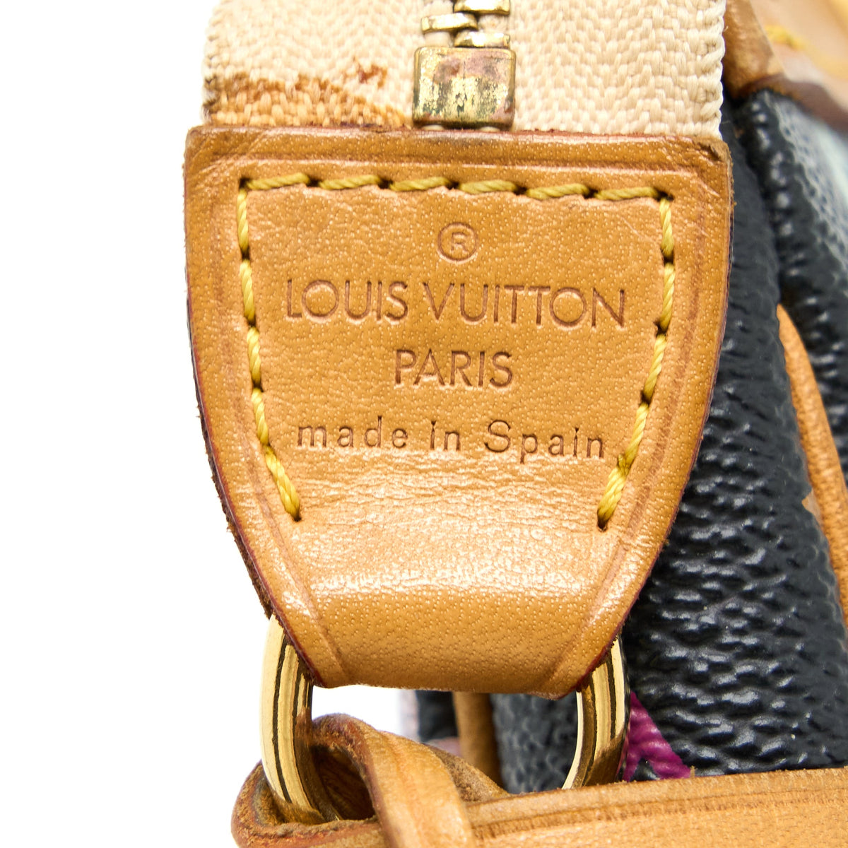 Louis Vuitton Vintage Pochette Accessories Monogram Canvas Black/Multicolour GHW