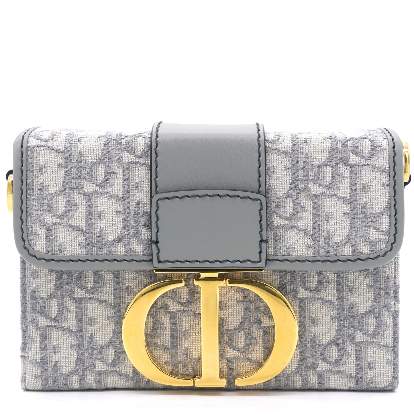 Dior 30 Montaigne Box Bag Gray Dior Oblique Jacquard