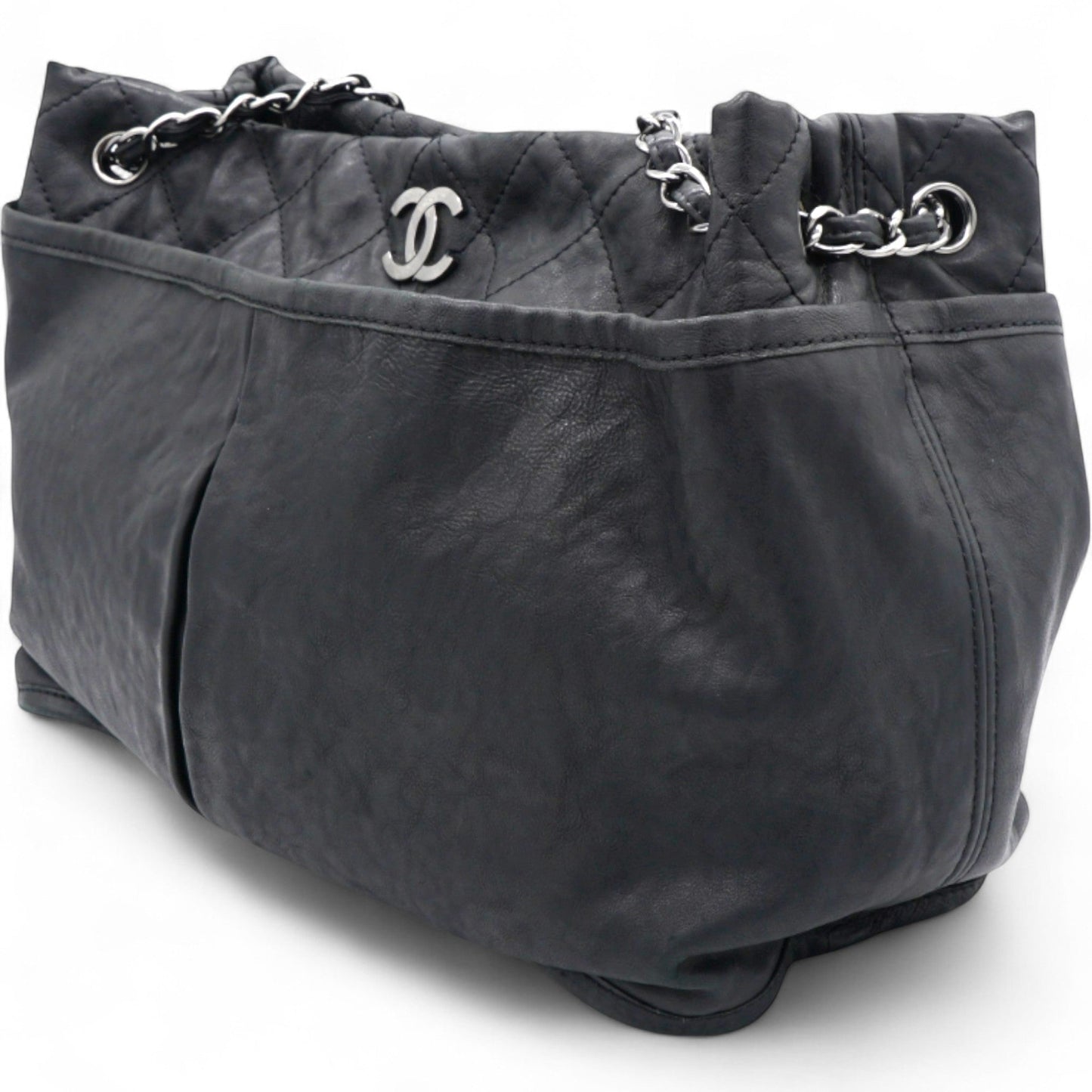 Chanel Ultra Soft Suede Calfskin Natural Beauty Tote Black