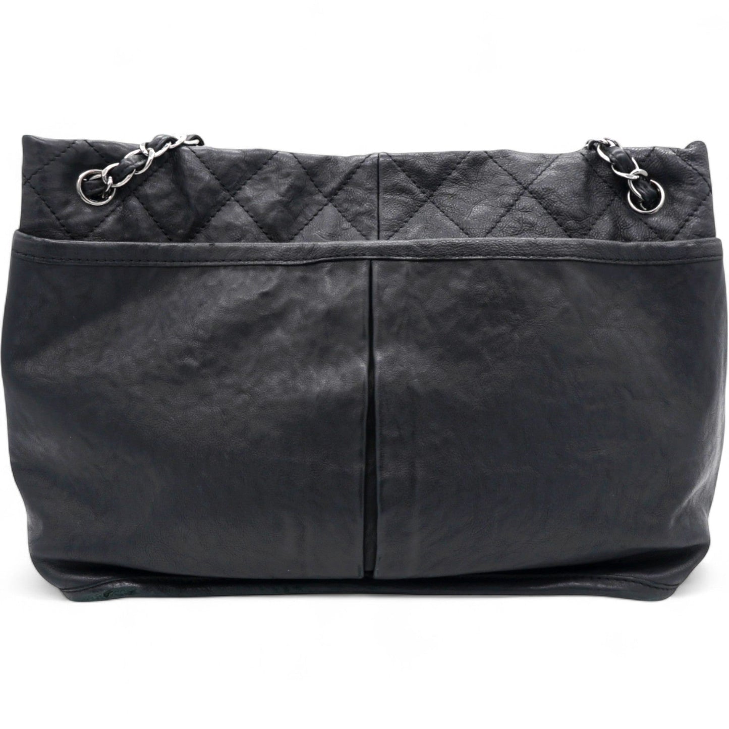 Chanel Ultra Soft Suede Calfskin Natural Beauty Tote Black