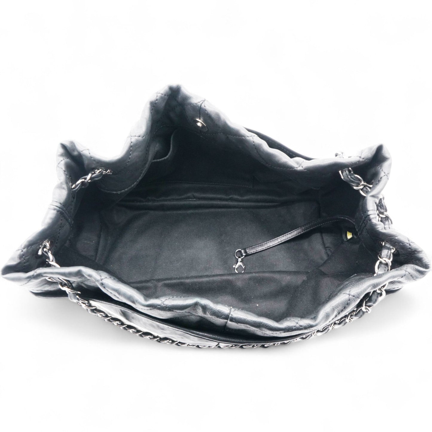 Chanel Ultra Soft Suede Calfskin Natural Beauty Tote Black