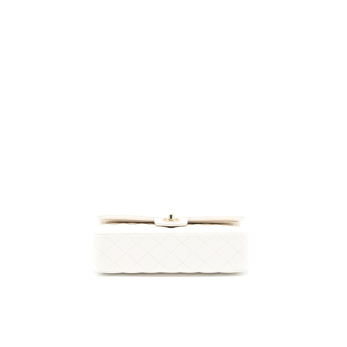 Chanel Medium Classic Double Flap Bag Caviar White LGHW