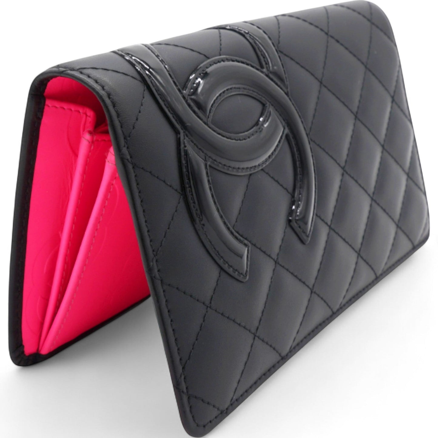Chanel Quilted Cambon Yen Wallet Black