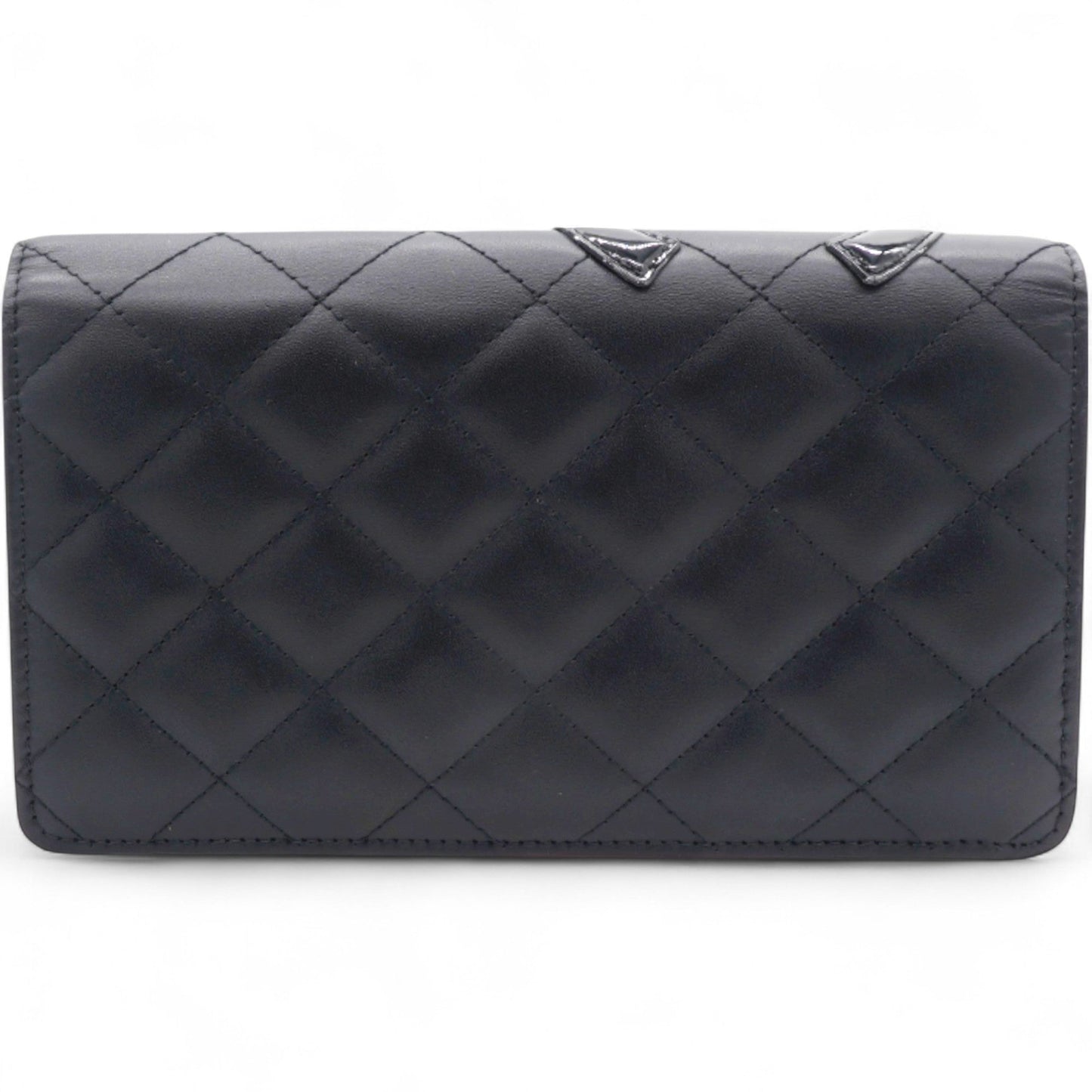 Chanel Quilted Cambon Yen Wallet Black