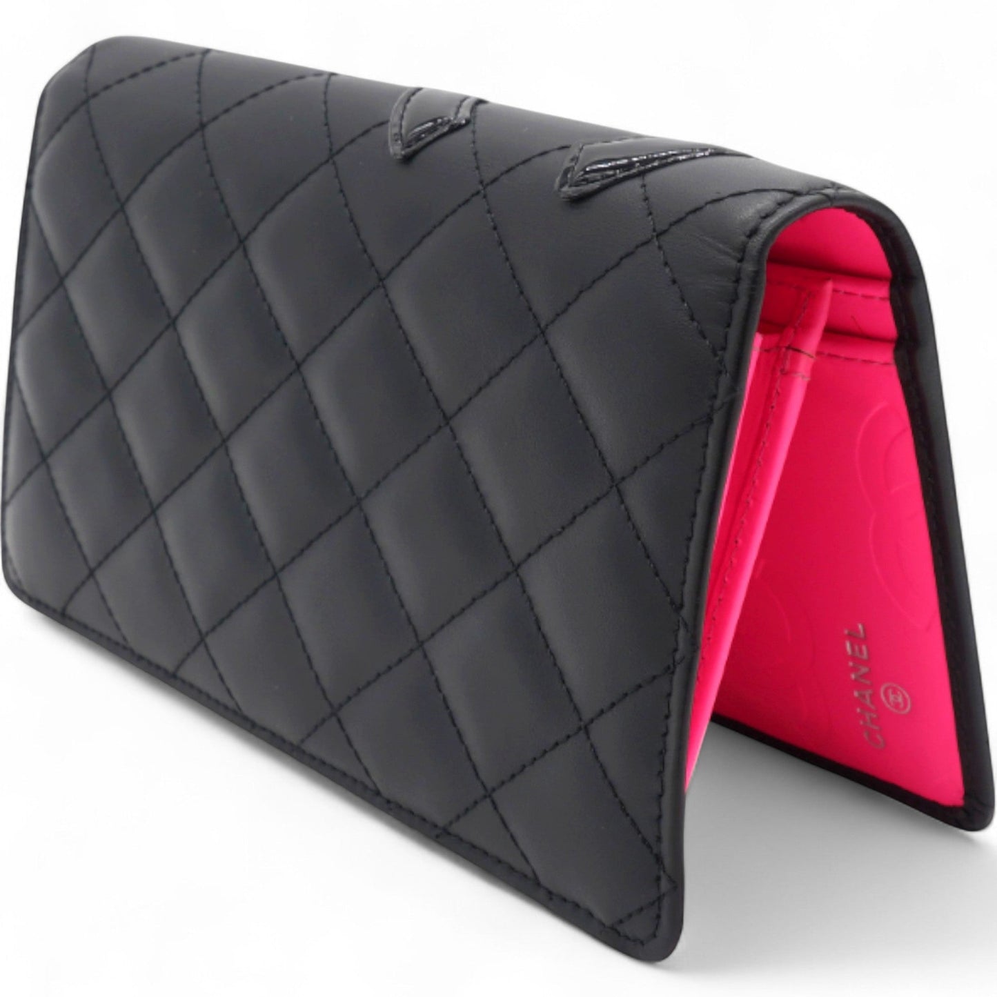 Chanel Quilted Cambon Yen Wallet Black