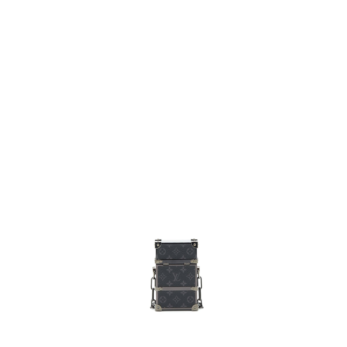 Louis Vuitton super mini trunk box with chain