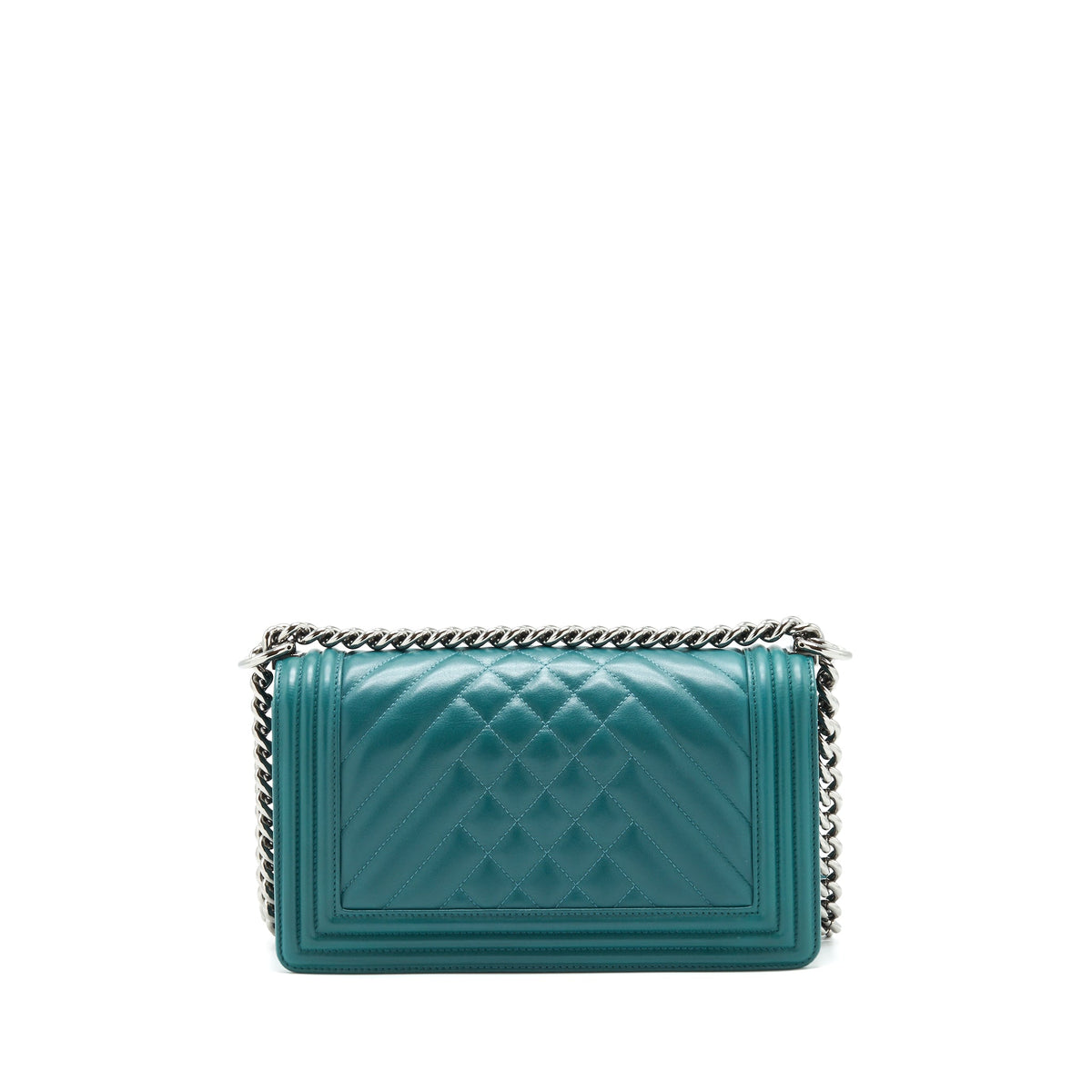 Chanel Medium Boy lambskin green SHW