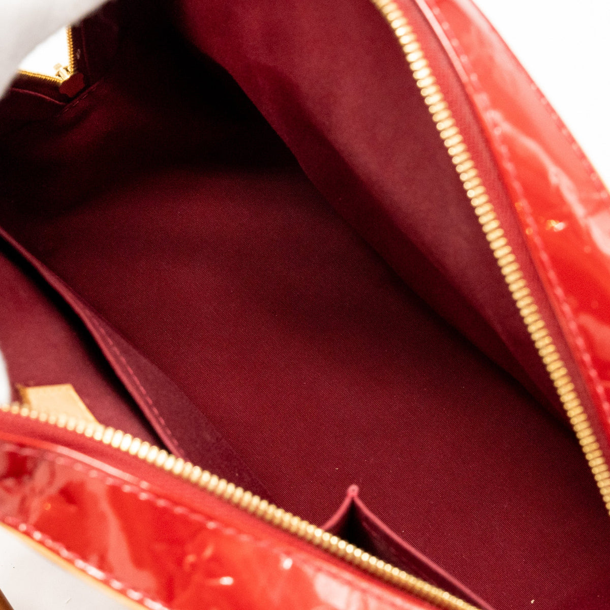Louis Vuitton Trouville patent leather red GHW