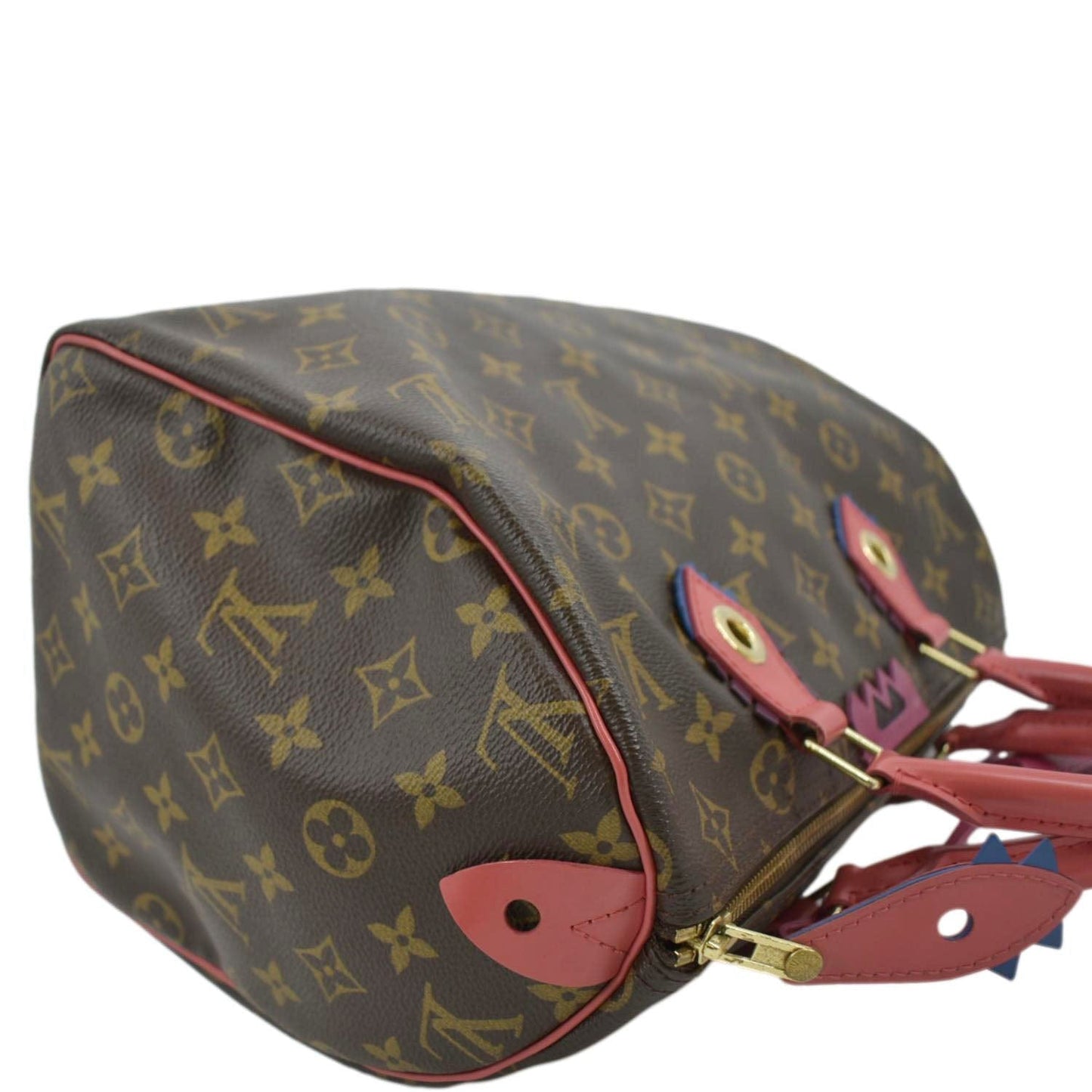 LOUIS VUITTON Totem Speedy 30 Monogram Canvas Satchel Bag Flamingo Pink