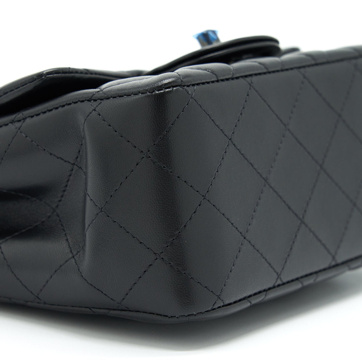 Chanel Mini Square Flap Bag Lambskin So Black