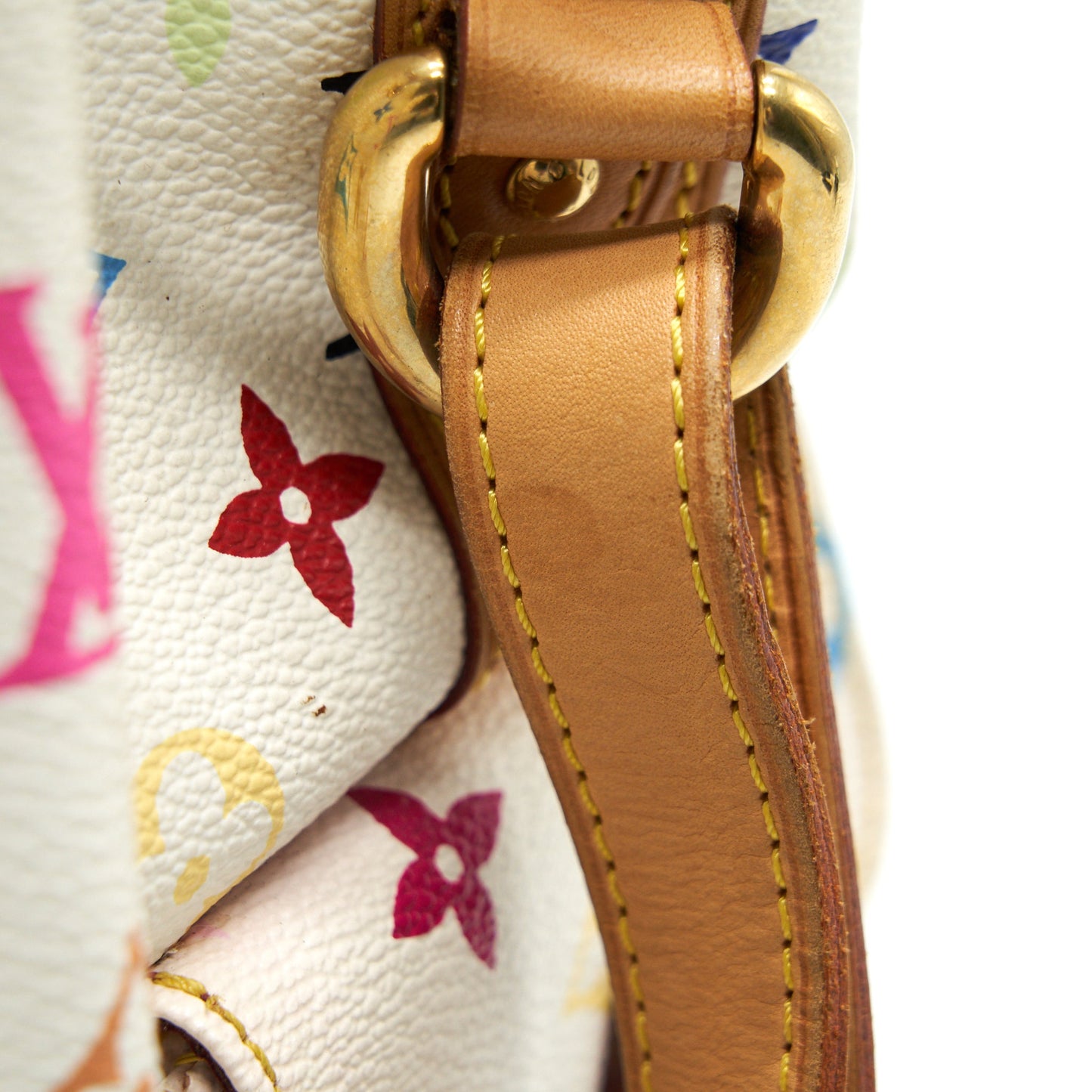 LOUIS VUITTON Petit Noe Shoulder Bag Monogram Canvas Multicolor White