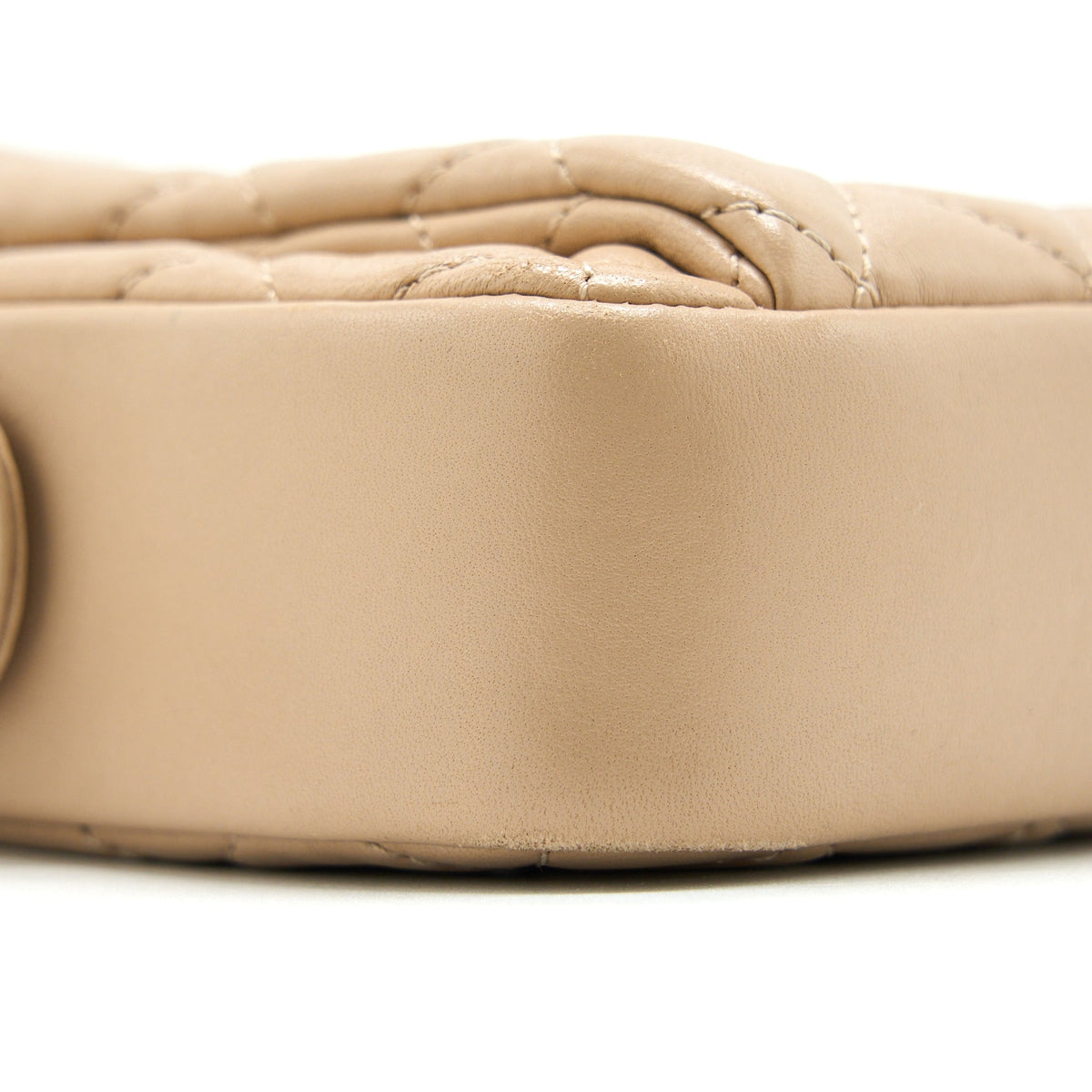 Chanel Small Vertical Camera Bag With Chain Lambskin Beige LGHW