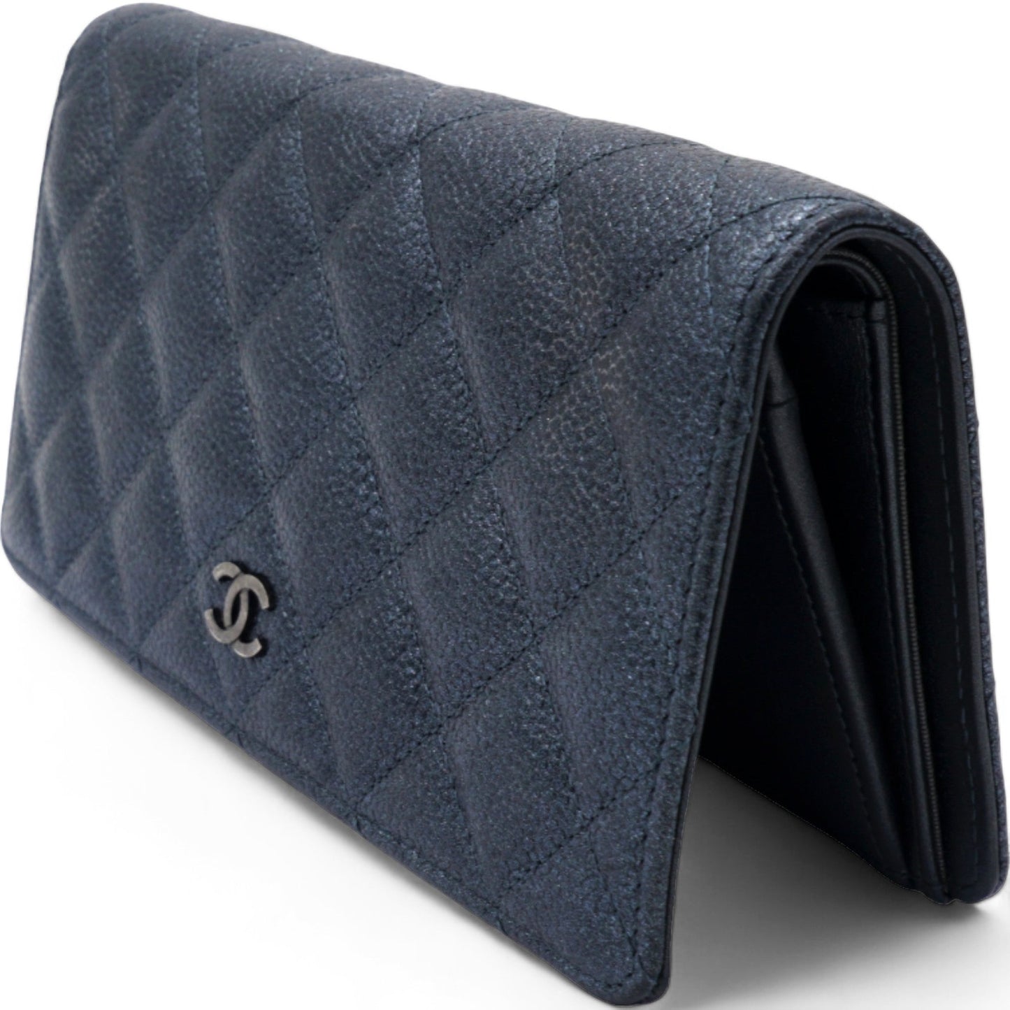 Chanel Black Classic Fold Iridescent Wallet