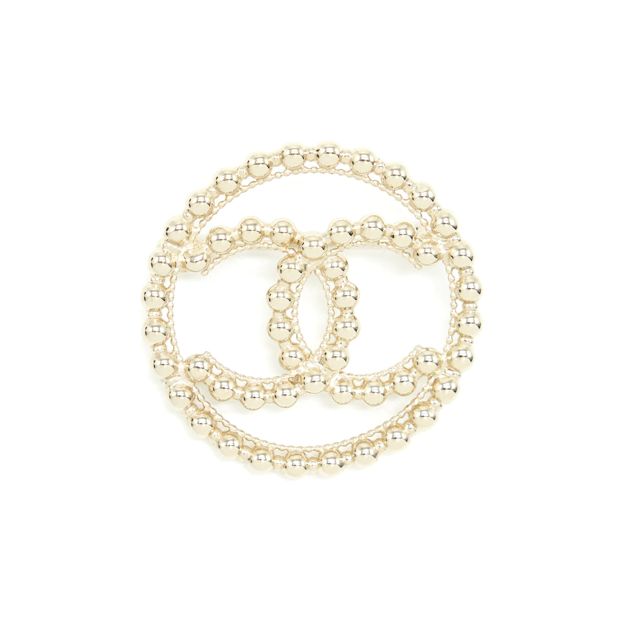 Chanel Round CC Logo Brooch LGHW