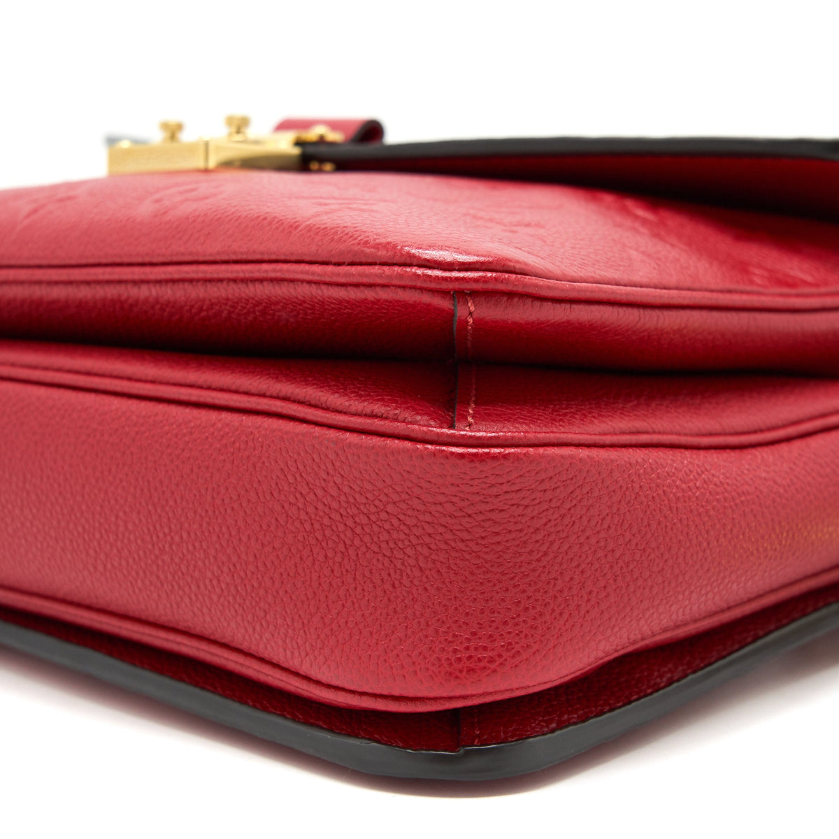 Louis Vuitton Pochette Metis Leather Bag Red