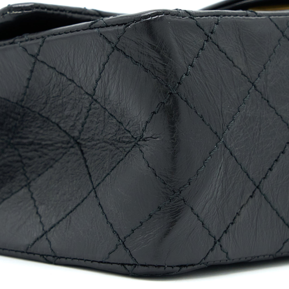 Chanel Mini Reissue 2.55 Flap Bag Aged Calfskin Black Brushed GHW (Microchip)