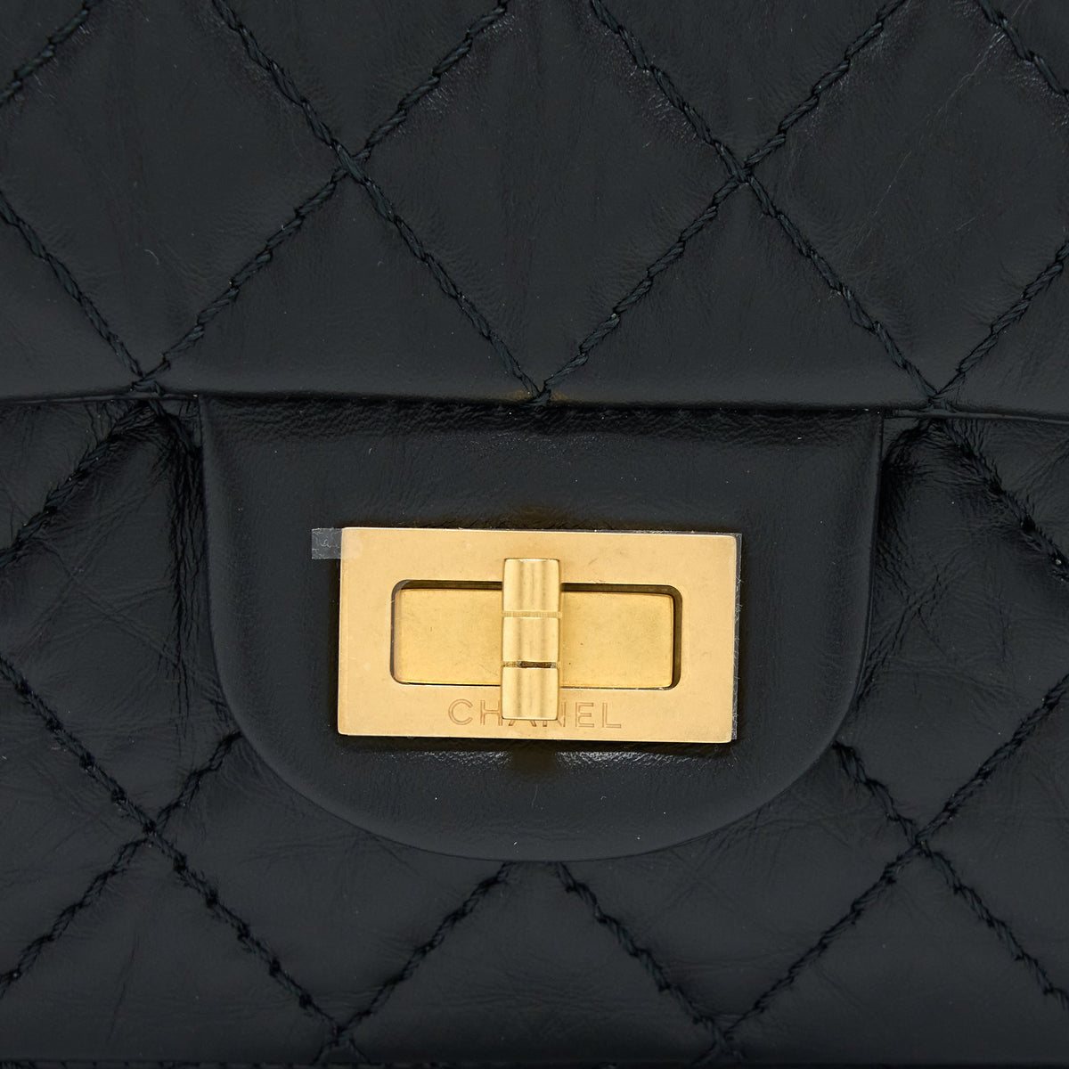 Chanel Mini Reissue 2.55 Flap Bag Aged Calfskin Black Brushed GHW (Microchip)