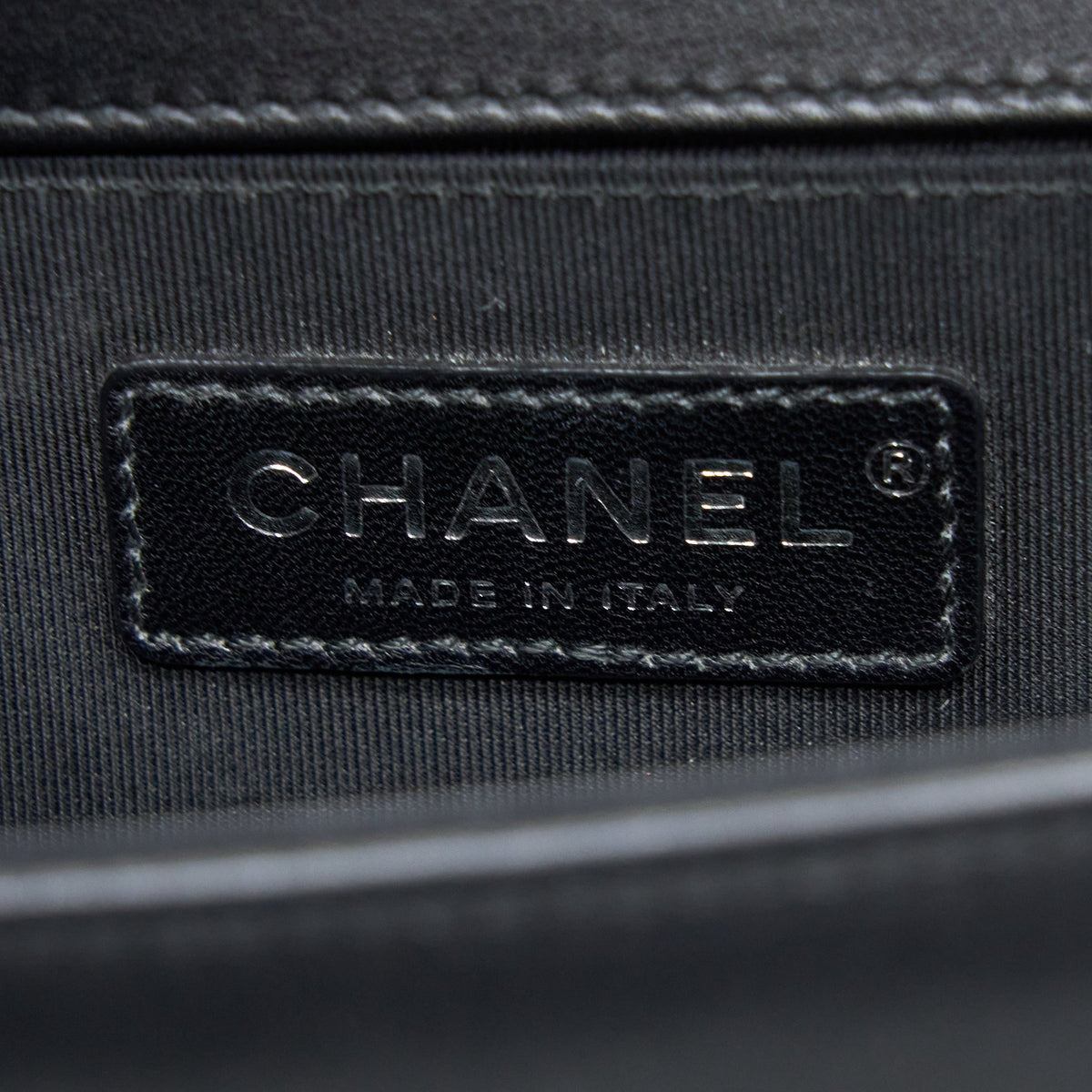 Chanel Small Boy Bag Calfskin Black With Ruthenium Hardware