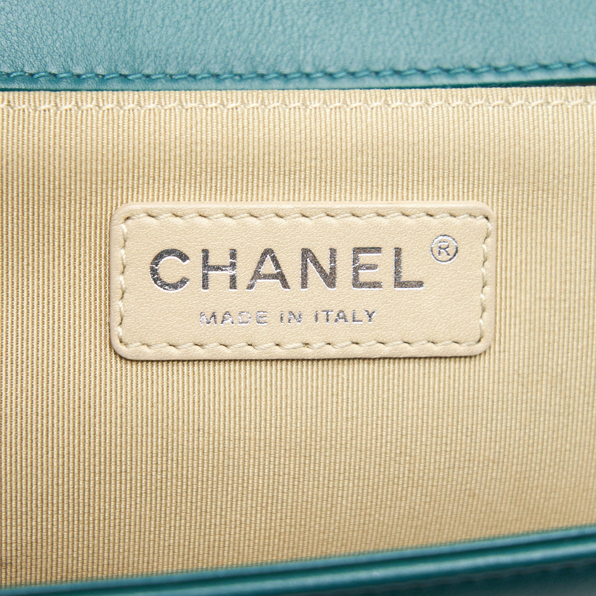Chanel Medium Boy lambskin green SHW
