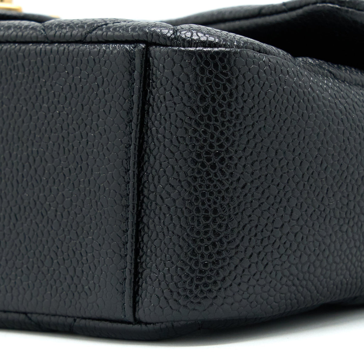 Chanel Quilted Flap Bag with Double Chain Caviar Black Brushed GHW (Microchip)
