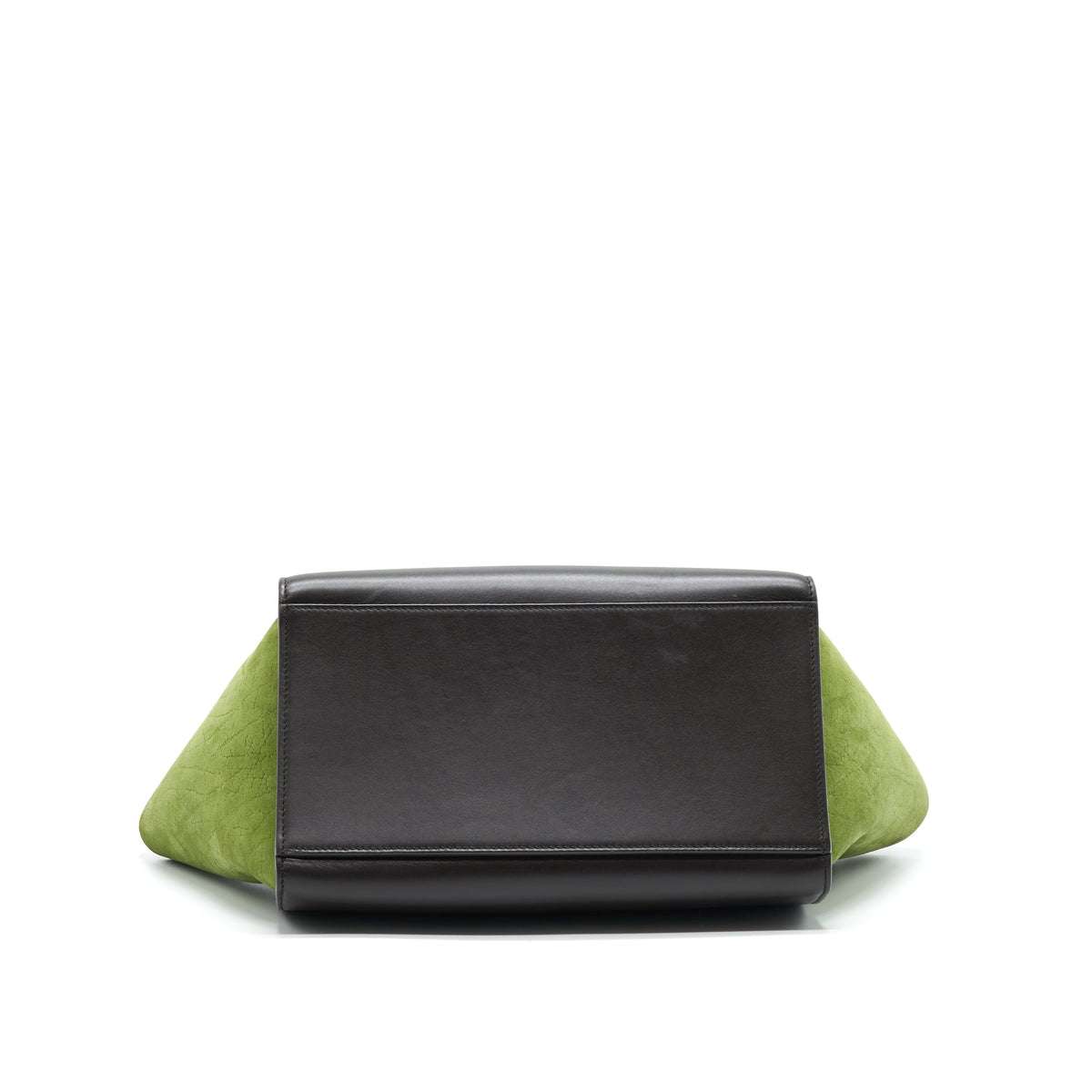 CELINE SMALL TRAPEZE BAG MULTI COLOR BEIGE/ BURGUNDY/ GREEN