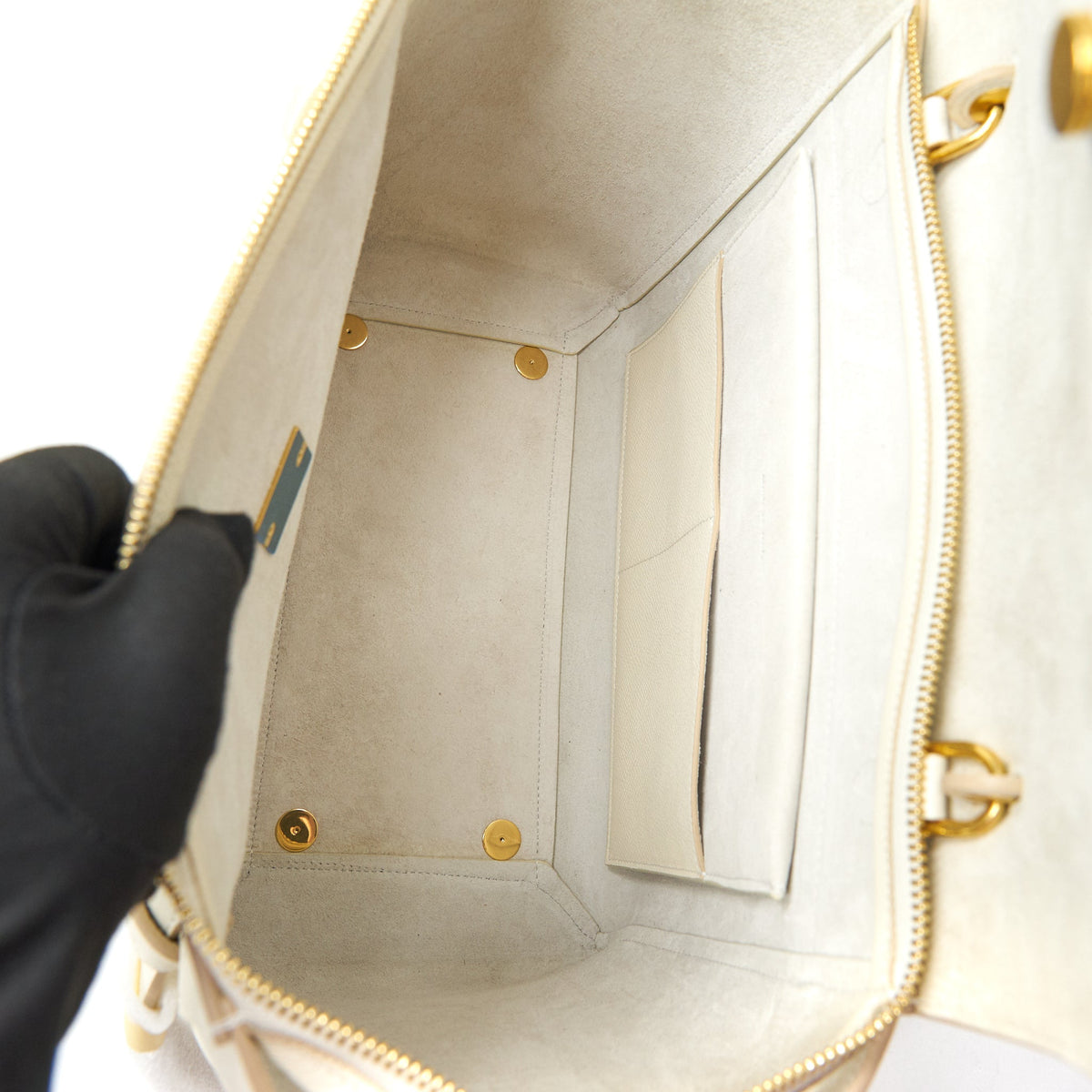 Celine Mini Belt Bag White with GHW