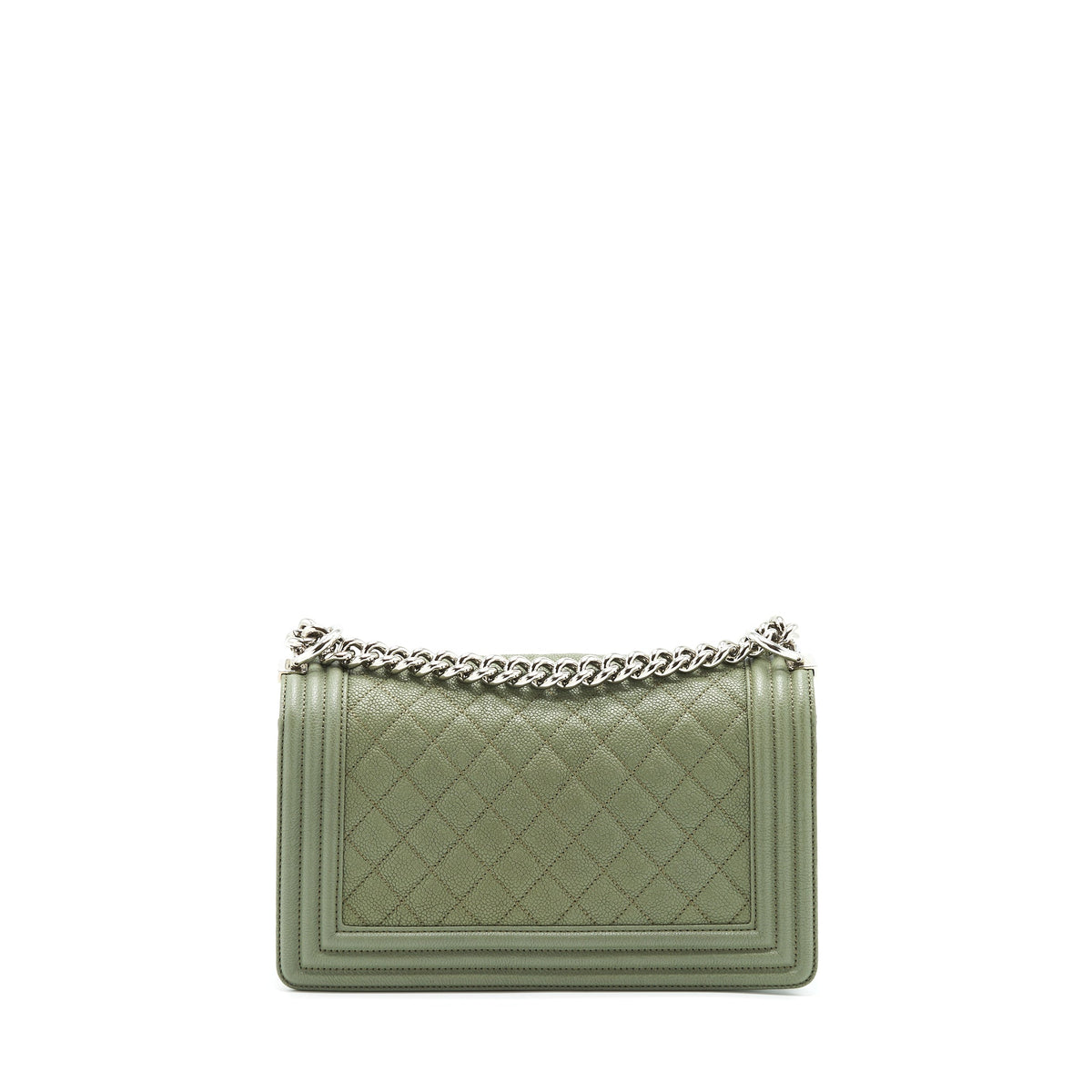 Chanel Medium Boy Bag Caviar Light Green LGHW