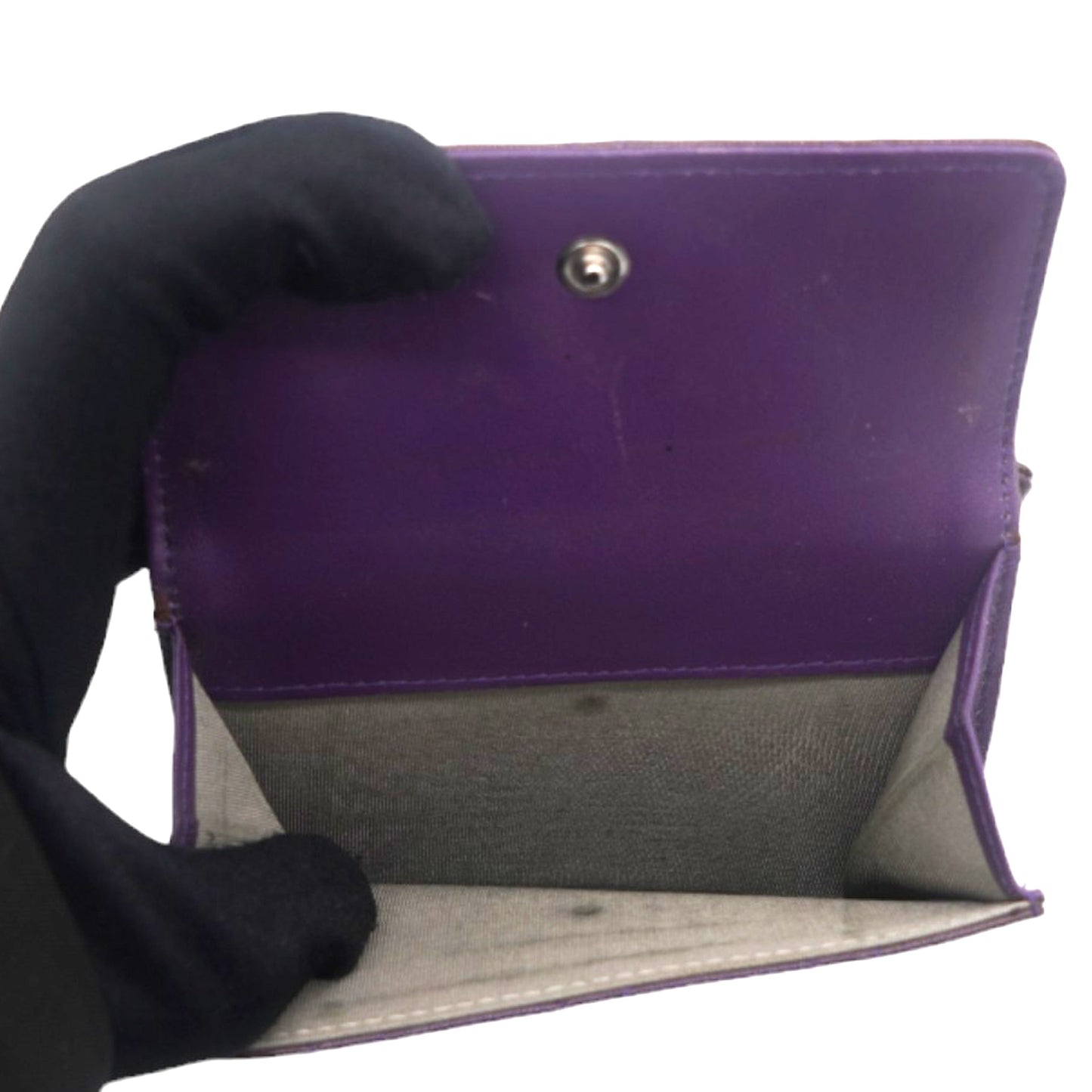 Chanel Purple Patent Classic Small Flap Wallet